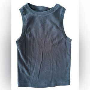 Hollister Charcoal Ribbed Tank Top